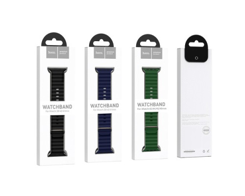 Ремінець Apple Watch HOCO iWatch WA12 Original Marine 2-buckle Silicone 42-49mm Yellow mag-6931474789532133832