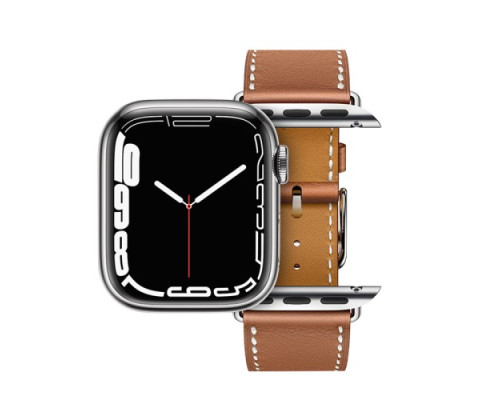 Ремінець Apple Watch HOCO iWatch WA17 Original series leather strap 42-49mm red mag-6931474794758134723