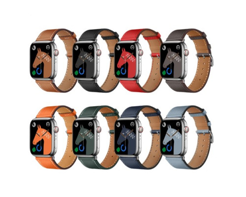 Ремінець Apple Watch HOCO iWatch WA17 Original series leather strap 42-49mm red mag-6931474794758134723
