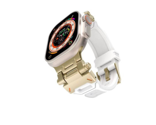 Ремінець Metal and Rubber для Apple Watch 42/44/45/49 White mag-200000152772630140