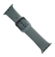 Ремінець для Apple Watch SILICONE METAL CLAPS 38/40/41mm Ligt grey mag-2000001647226147162