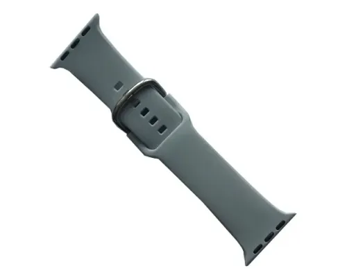 Ремінець для Apple Watch SILICONE METAL CLAPS 38/40/41mm Ligt grey mag-2000001647226147162