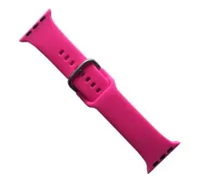 Ремінець для Apple Watch SILICONE METAL CLAPS 42/44/45/46/49mm Hot pink mag-2000001647325147172