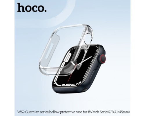 Бампер для Apple Watch HOCO iWatch7/8 WS2 Guardian series hollow protective case (41mm) Red mag-693147478518335359