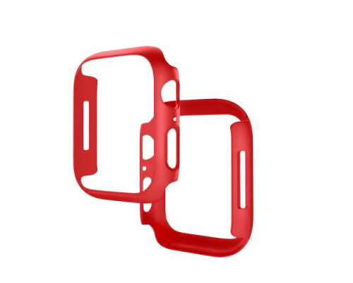 Бампер для Apple Watch HOCO iWatch7/8 WS2 Guardian series hollow protective case (41mm) Red mag-693147478518335359