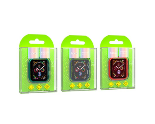 Бампер для Apple Watch HOCO iWatch7/8 WS2 Guardian series hollow protective case (41mm) Red mag-693147478518335359