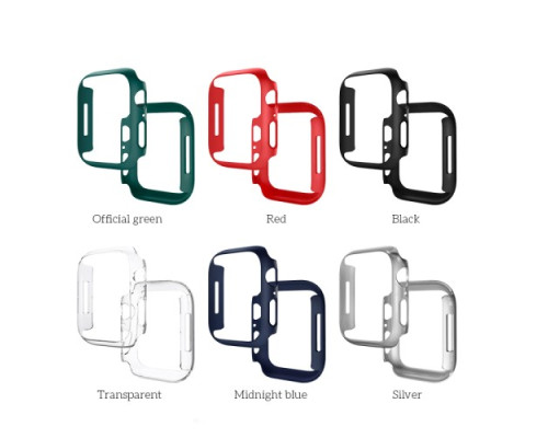 Бампер для Apple Watch HOCO iWatch7/8 WS2 Guardian series hollow protective case (41mm) Red mag-693147478518335359