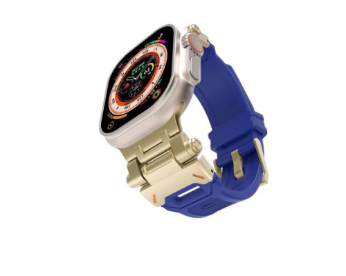 Ремінець Metal and Rubber для Apple Watch 42/44/45/49 Blue mag-200000152773330141
