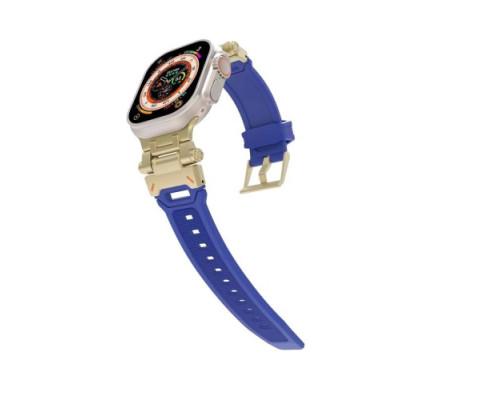 Ремінець Metal and Rubber для Apple Watch 42/44/45/49 Blue mag-200000152773330141