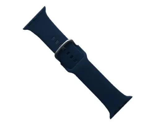 Ремінець для Apple Watch SILICONE METAL CLAPS 42/44/45/46/49mm Midnight blue mag-2000001647332147173