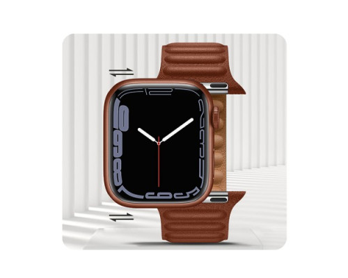 Ремінець Apple Watch HOCO iWatch WA23 Original leather chain magnetic strap 42-49mm Klein Blue mag-694200760118435082