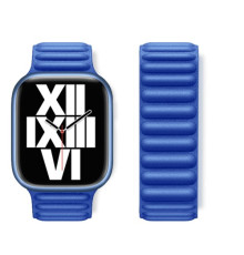 Ремінець Apple Watch HOCO iWatch WA23 Original leather chain magnetic strap 42-49mm Klein Blue mag-694200760118435082
