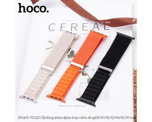 Ремінець Apple Watch HOCO iWatch WA20 Climbing Alpine Loop nylon strap 38-41mm Purple Cherry mag-6931474798190141091