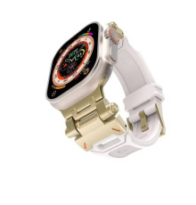 Ремінець Metal and Rubber для Apple Watch 42/44/45/49 Starlight mag-200000152776430144