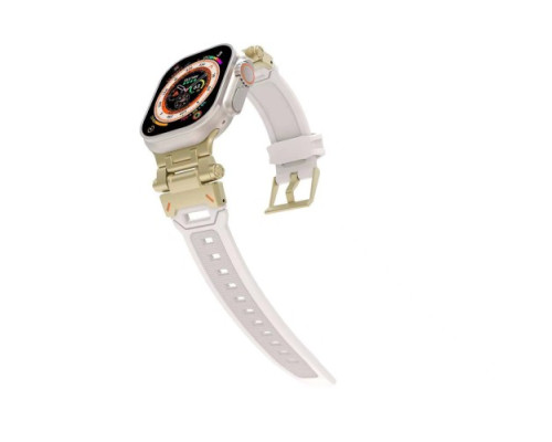 Ремінець Metal and Rubber для Apple Watch 42/44/45/49 Starlight mag-200000152776430144