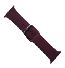 Ремінець для Apple Watch SILICONE METAL CLAPS 38/40/41mm Marsala mag-2000001647141147154