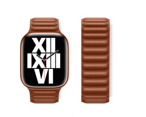 Ремінець Apple Watch HOCO iWatch WA23 Original leather chain magnetic strap 42-49mm Brown mag-694200760114639838