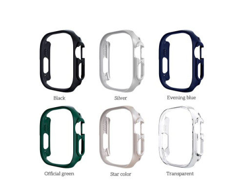 Бампер для Apple Watch HOCO iWatch Ultra WS5 Guardian hollow protective case(49mm) Silver mag-693147478974739775