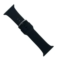 Ремінець для Apple Watch SILICONE METAL CLAPS 42/44/45/46/49mm Black mag-2000001647257147165