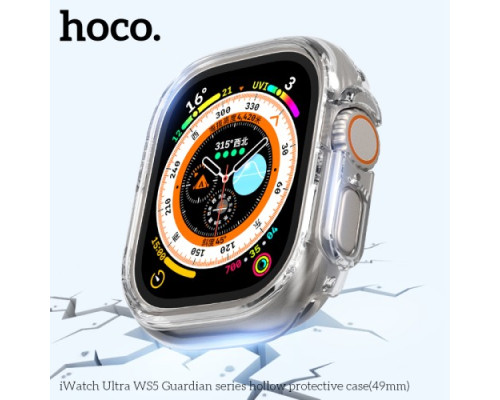 Бампер для Apple Watch HOCO iWatch Ultra WS5 Guardian hollow protective case(49mm) Evening Blue mag-693147478976139776