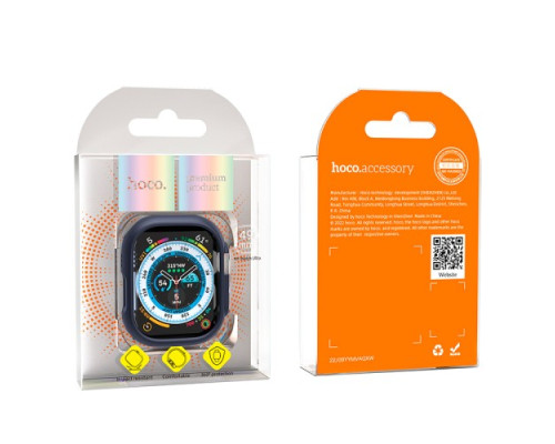 Бампер для Apple Watch HOCO iWatch Ultra WS5 Guardian hollow protective case(49mm) Evening Blue mag-693147478976139776