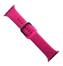 Ремінець для Apple Watch SILICONE METAL CLAPS 38/40/41mm Hot pink mag-2000001647165147156
