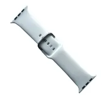 Ремінець для Apple Watch SILICONE METAL CLAPS 42/44/45/46/49mm White mag-2000001647264147166