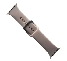 Ремінець для Apple Watch SILICONE METAL CLAPS 42/44/45/46/49mm Pink sand mag-2000001647271147167