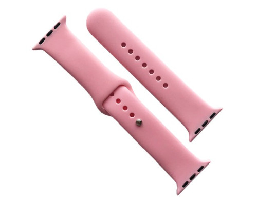 Ремінець для Apple Watch Silicone 42/44/45/46/49 2в1 ( 6) Lilght pink mag-2000001608456141669