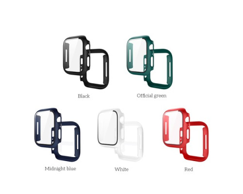 Бампер для Apple Watch HOCO iWatch7/8 WS3 Shadow protective case+film (45mm) Transparent mag-693147478525139782