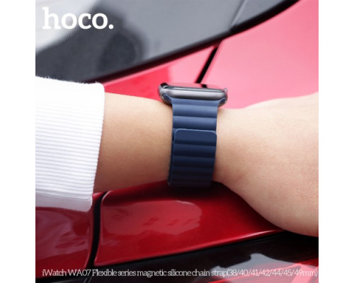 Ремінець Apple Watch HOCO iWatch WA07 Flexible Silicone Link 38-41mm Blue mag-693147478728635232