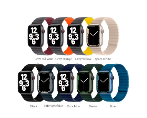 Ремінець Apple Watch HOCO iWatch WA07 Flexible Silicone Link 38-41mm Blue mag-693147478728635232