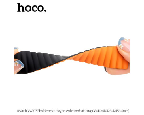 Ремінець Apple Watch HOCO iWatch WA07 Flexible Silicone Link 38-41mm Gray Yellow mag-693147478736139720