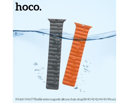 Ремінець Apple Watch HOCO iWatch WA07 Flexible Silicone Link 38-41mm Gray Yellow mag-693147478736139720