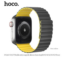 Ремінець Apple Watch HOCO iWatch WA07 Flexible Silicone Link 38-41mm Gray Yellow mag-693147478736139720