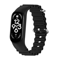 Ремінець для Xiaomi Mi Band 3/4/5/6/7 Ocean band Black mag-2000001450000100071