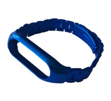 Ремінець для Xiaomi Mi Band 3/4/5/6 3-BEAD METAL BAND Blue mag-2000001604281139981