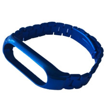 Ремінець для Xiaomi Mi Band 3/4/5/6 3-BEAD METAL BAND Blue mag-2000001604281139981