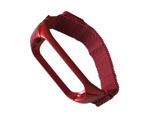 Ремінець для Xiaomi Mi Band 3/4/5/6 Milanese Loop Red mag-200000121593723509