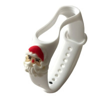 Ремінець для Xiaomi Mi Band 3/4 NEW YEAR White Santa mag-2000001363140100890