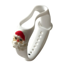 Ремінець для Xiaomi Mi Band 3/4 NEW YEAR White Santa mag-2000001363140100890