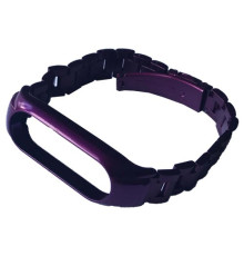 Ремінець для Xiaomi Mi Band 3/4/5/6 3-BEAD METAL BAND Purple mag-2000001604298139982
