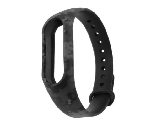 Ремінець для Xiaomi Mi Band 3/4 Camouflage PIXEL Black-grey mag-200000098018830431