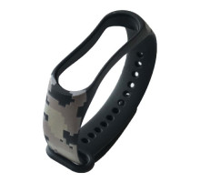 Ремінець для Xiaomi Mi Band 3/4 Camouflage PIXEL BLACK ARMY mag-200000143257039412