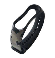 Ремінець для Xiaomi Mi Band 3/4 Camouflage PIXEL BLACK ARMY mag-200000143257039412