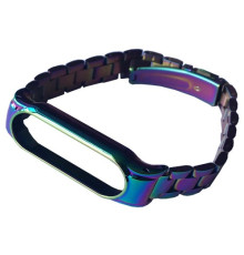 Ремінець для Xiaomi Mi Band 3/4/5/6 3-BEAD METAL BAND Oil raimbow mag-2000001604311139984