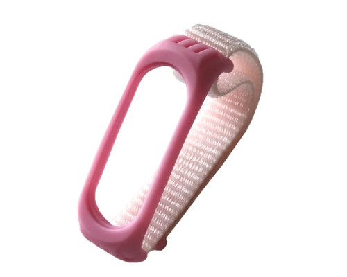 Ремінець для Xiaomi Mi Band 3/4/5 Nylon+Silicone Light pink mag-20000012366664931