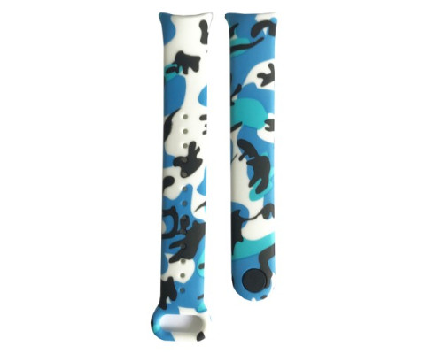 Ремінець для Xiaomi Mi Band 8/9/10 Camouflage Black-blue-white mag-2000001531143142103