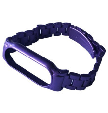 Ремінець для Xiaomi Mi Band 3/4/5/6 3-BEAD METAL BAND Glycine mag-2000001604335139986