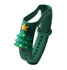 Ремінець для Xiaomi Mi Band 3/4 NEW YEAR Green Christmas tree STAR mag-2000001363072100883